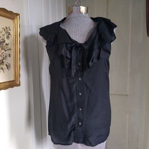 BANANA REPUBLIC Navy Blue sleeveless button down shirt